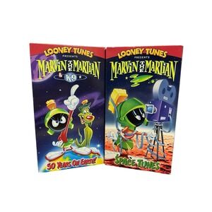 2 Looney Tunes Marvin the Martian K9 VHS 50 Years On‎ Earth Space Tunes Untested